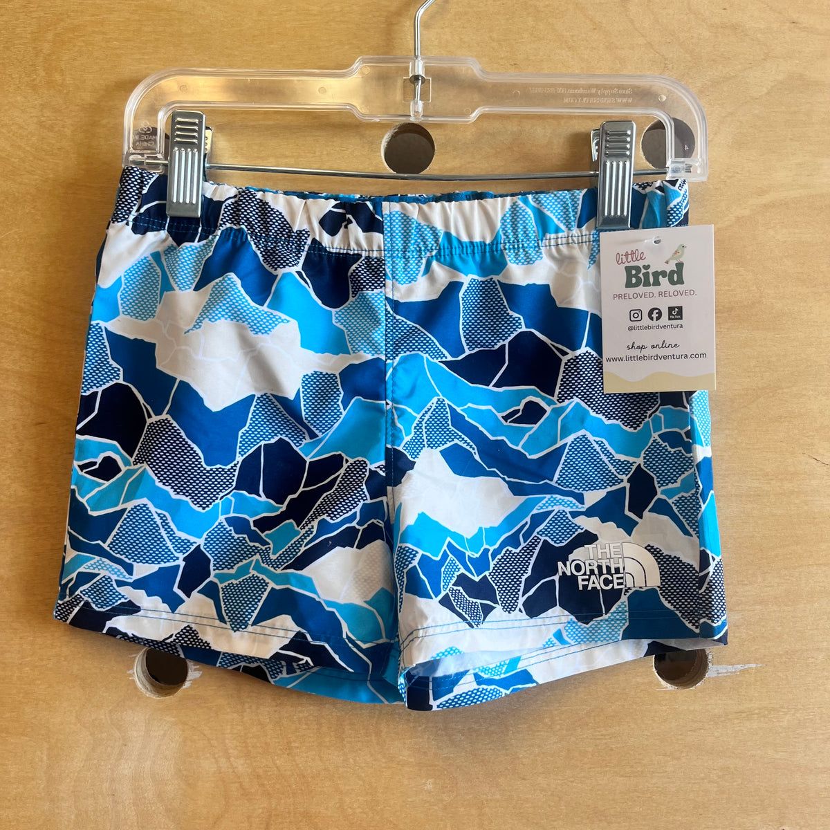Blue/Cream Geometric Shorts