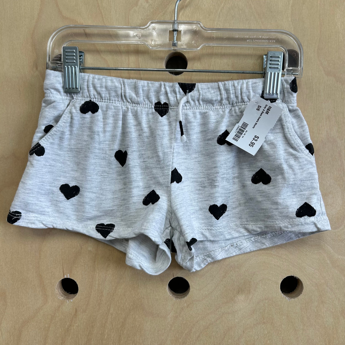 Grey & Black Hearts Shorts