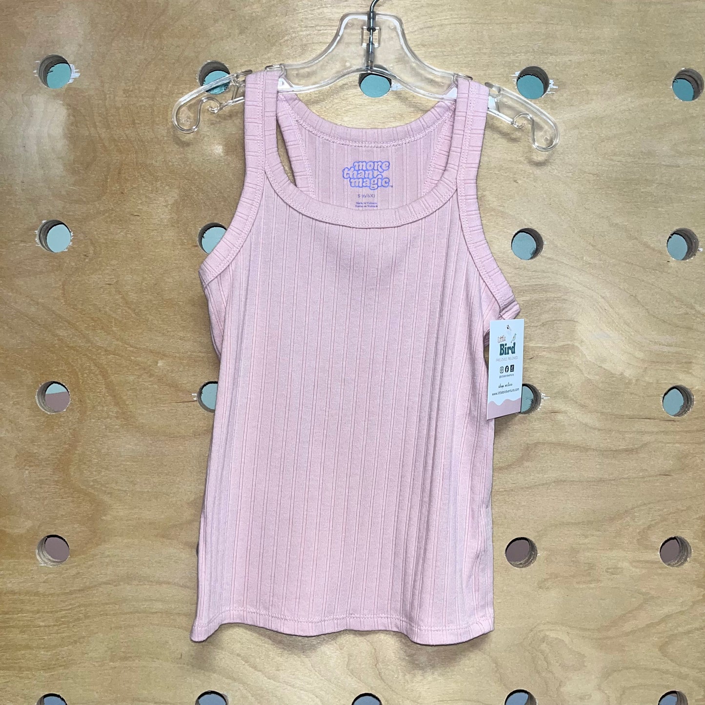 Pink Ribbed Tank