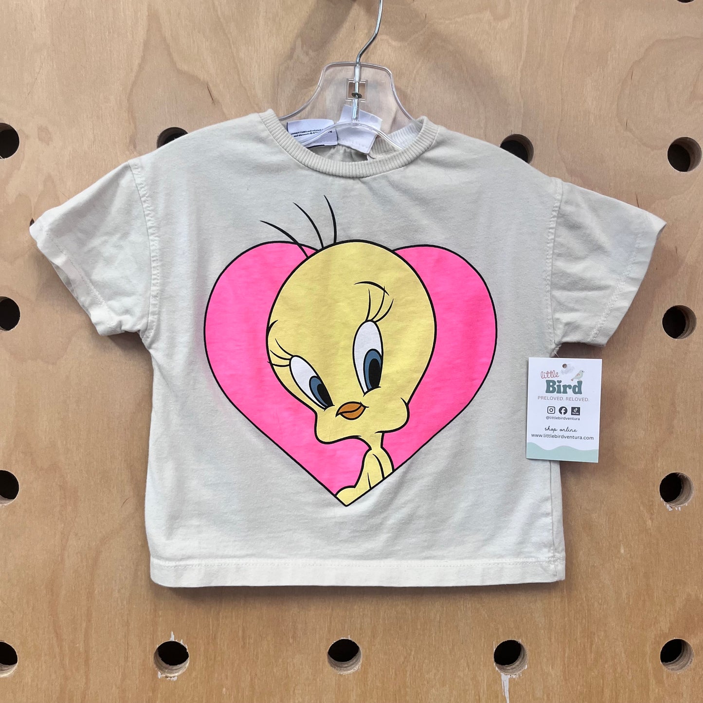 Yellow Tweety Heart Tee