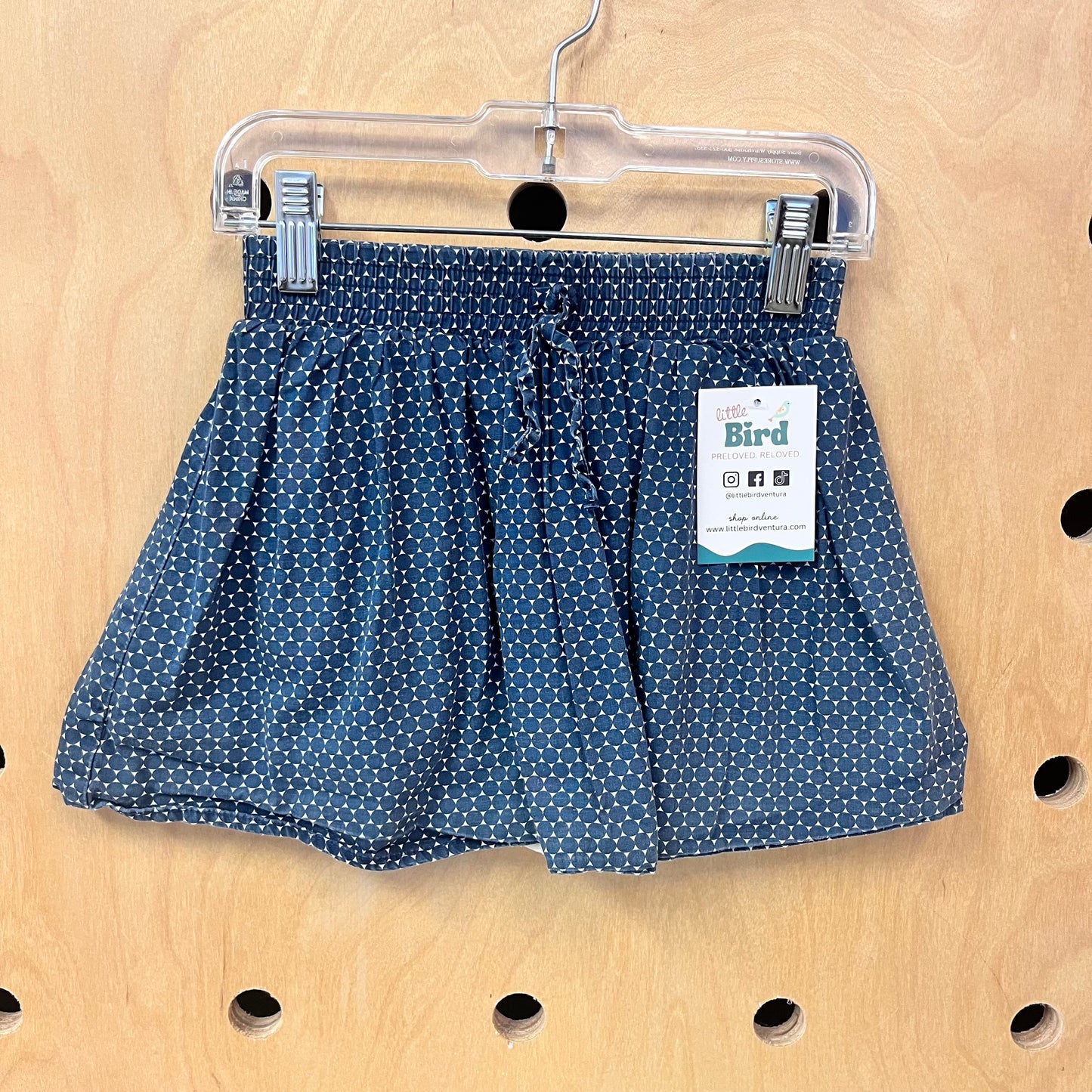 White & Navy Circle Skirt