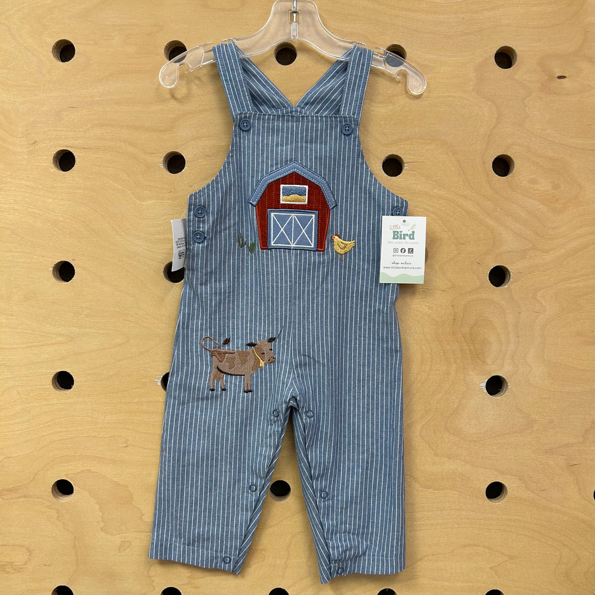 Striped Barnyard Overalls NEW!