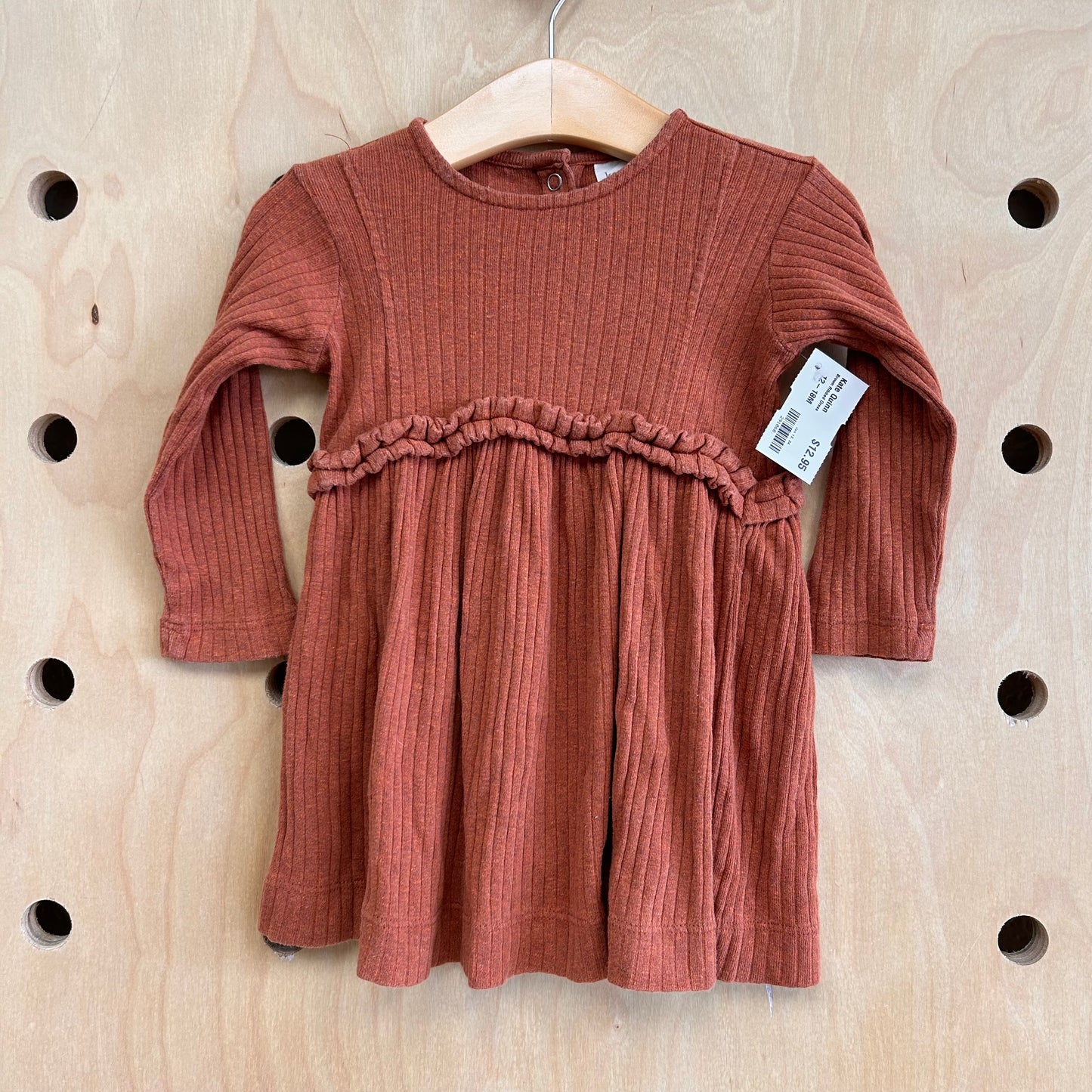 Brown Ribbed Dress