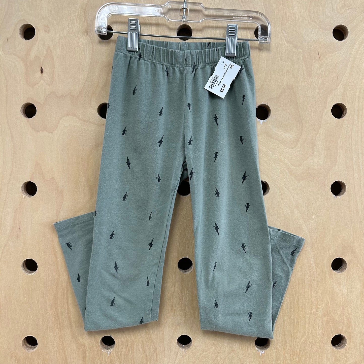 Organic Green Lightning Bolt Leggings
