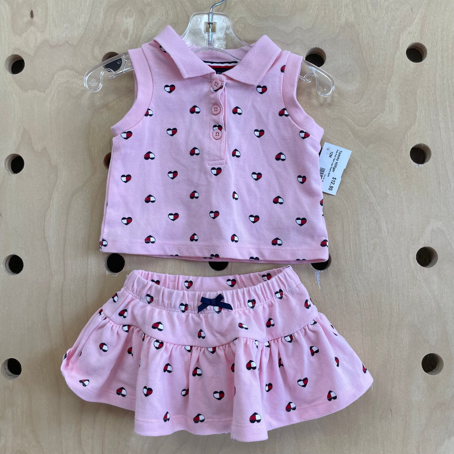 Pink Polo Tank Logo Hearts Outfit