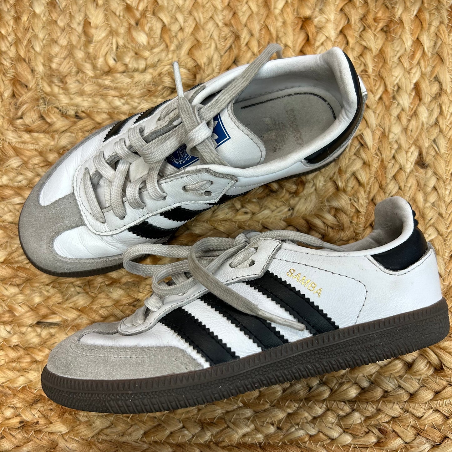 White Low-Top Samba Sneakers