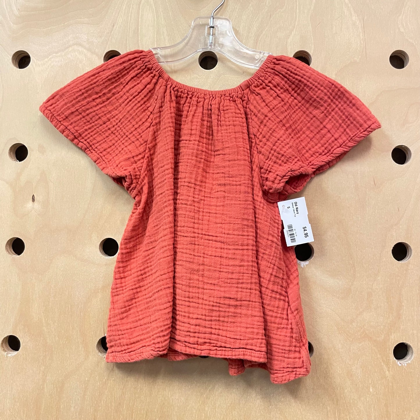 Orange Gauze Top