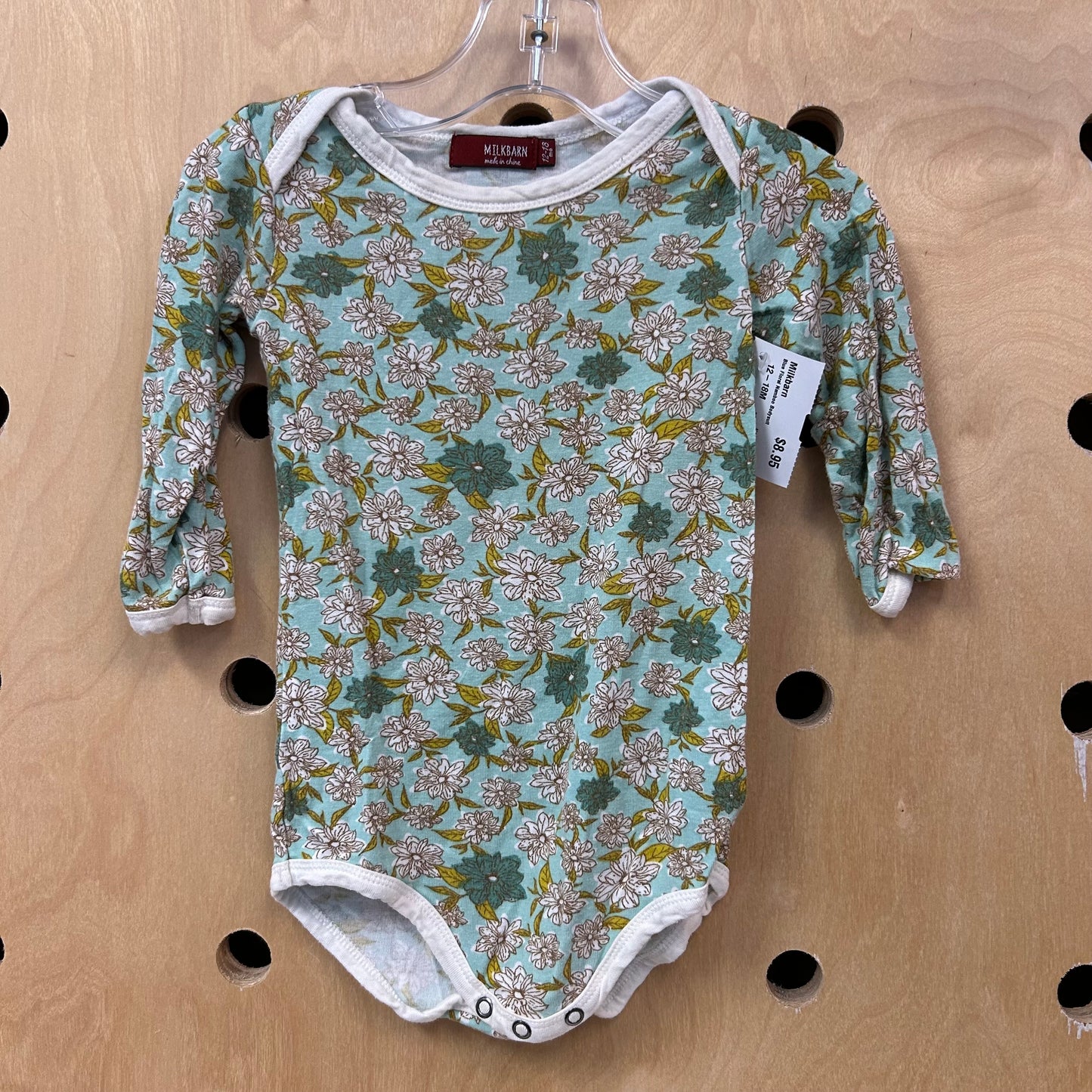 Blue Floral Bamboo Bodysuit