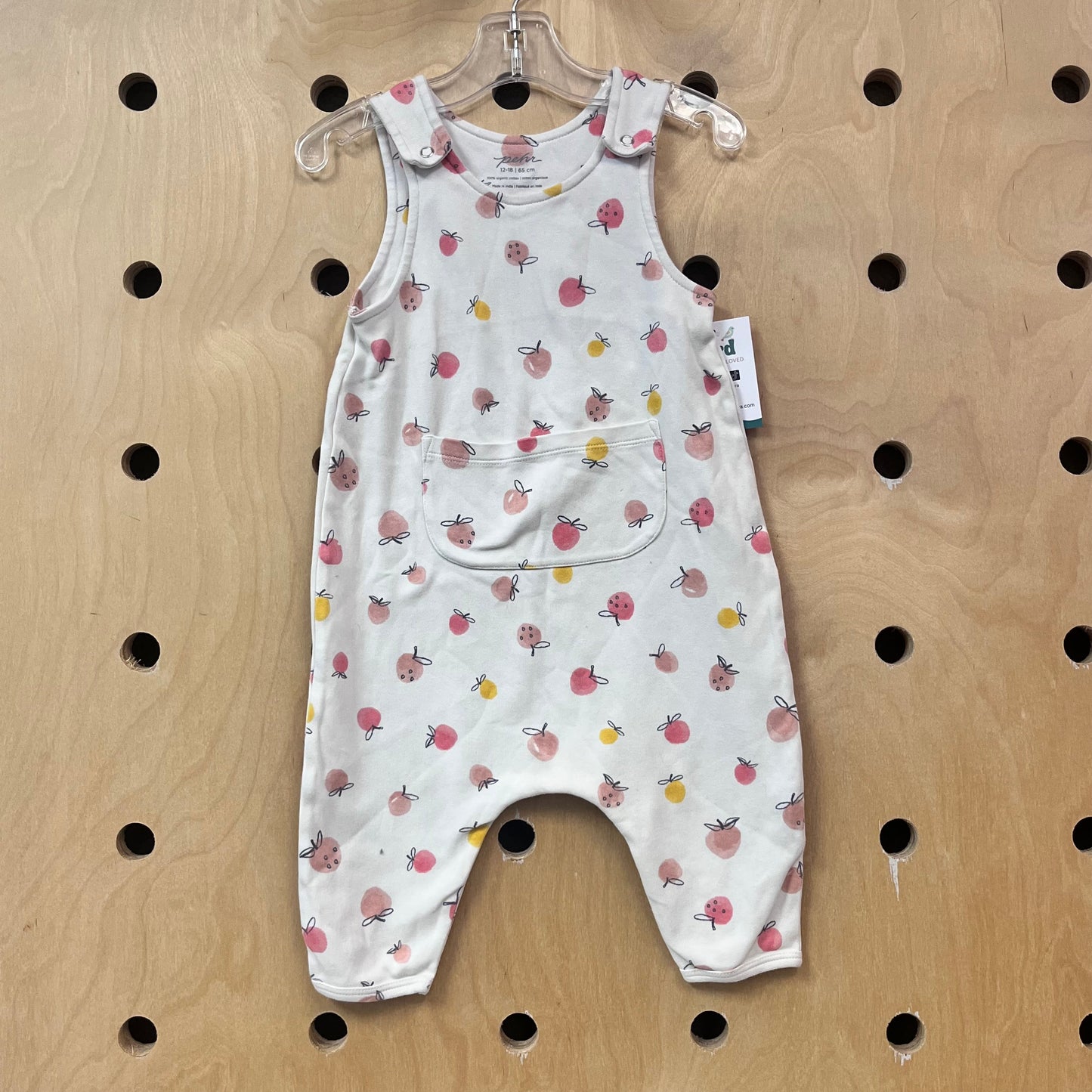 Organic Cream Fruits Romper