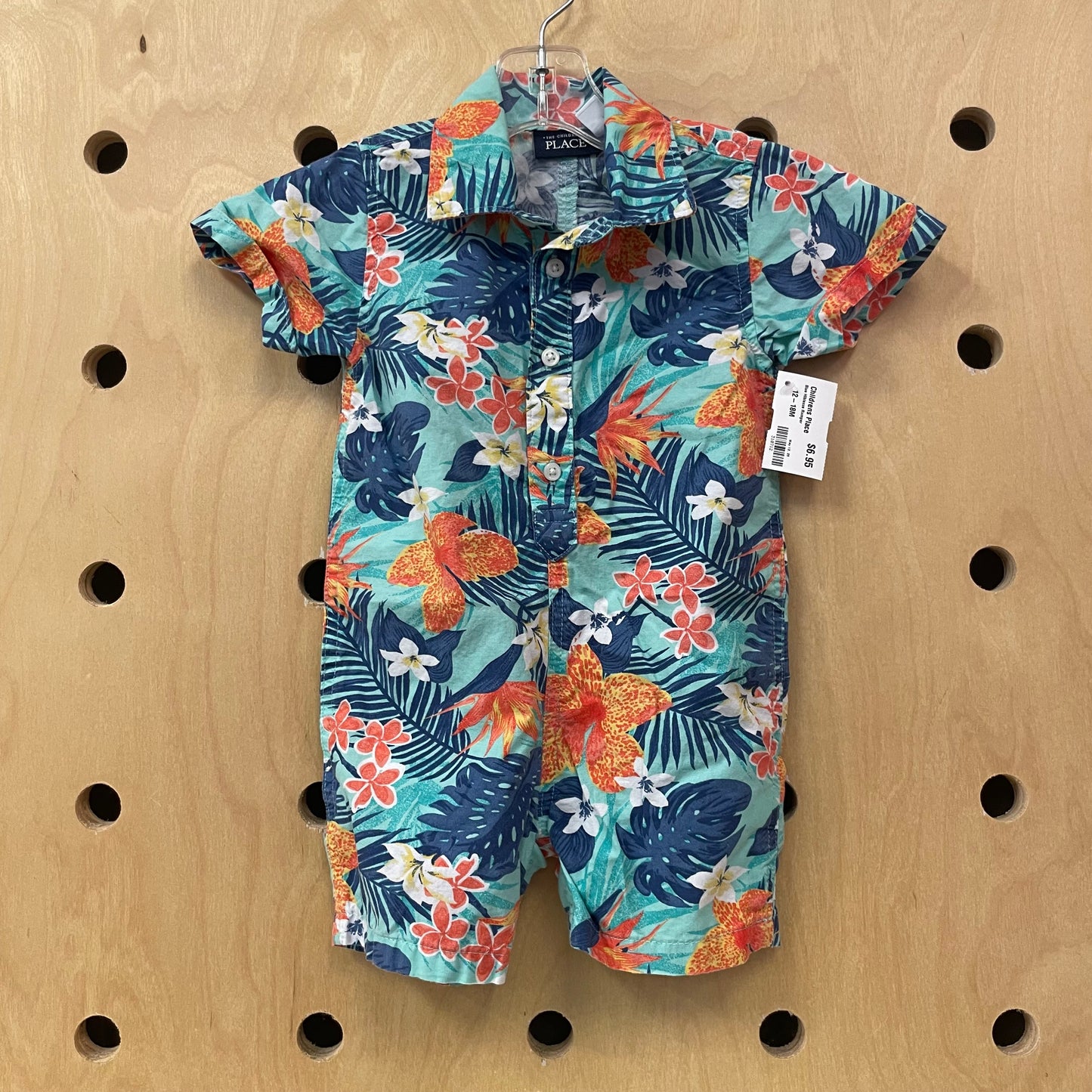 Blue Hibiscus Romper