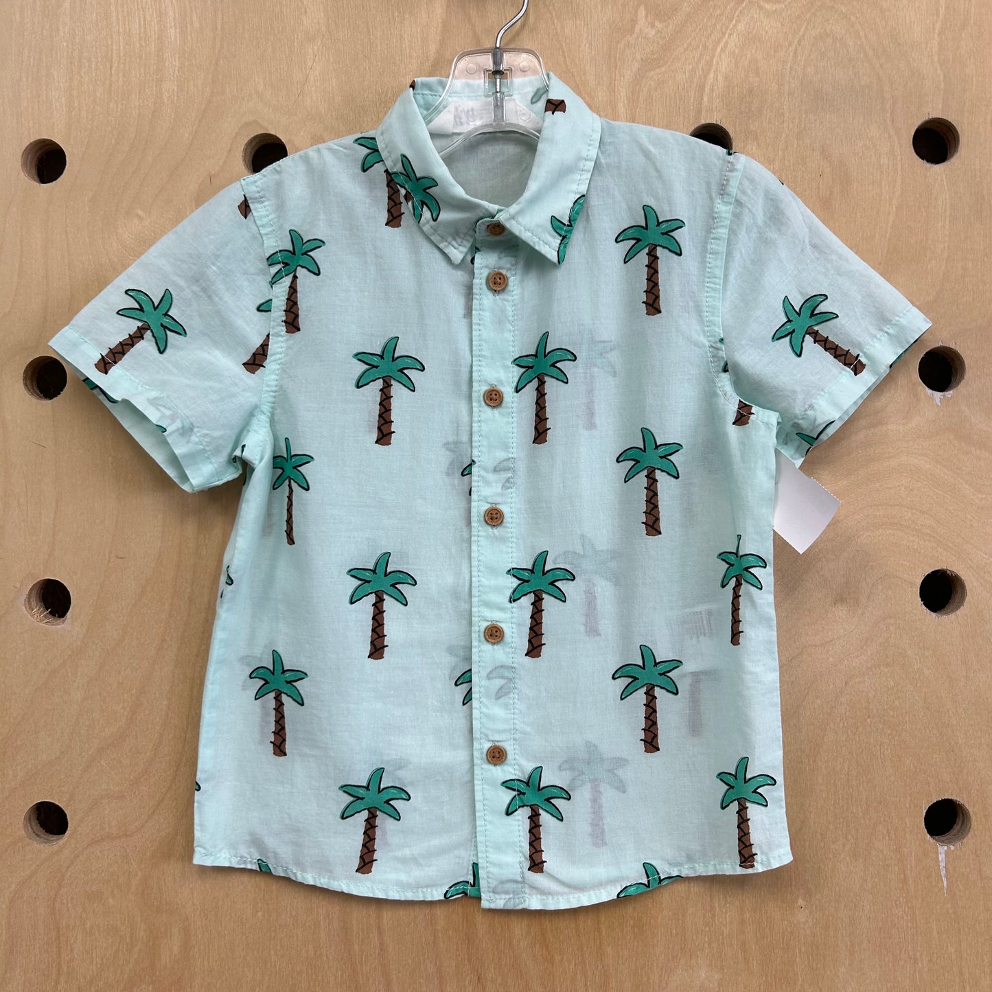 Mint Palms Button Up