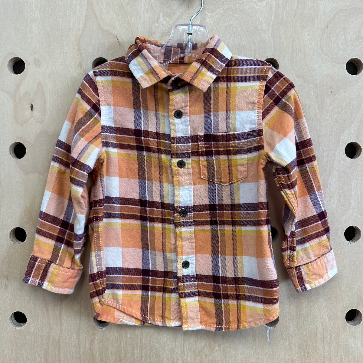 Peach & Burgindy Flannel