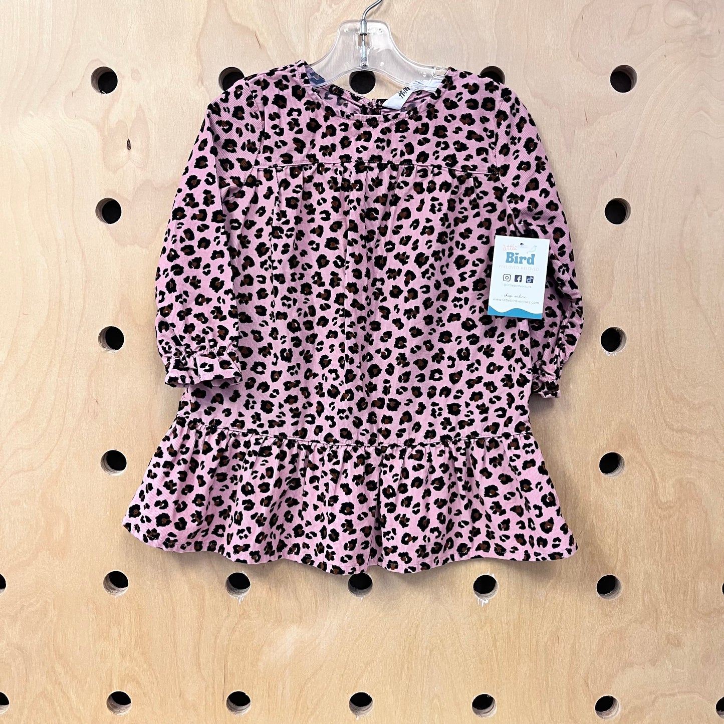 Pink Animal Print Cord Dress