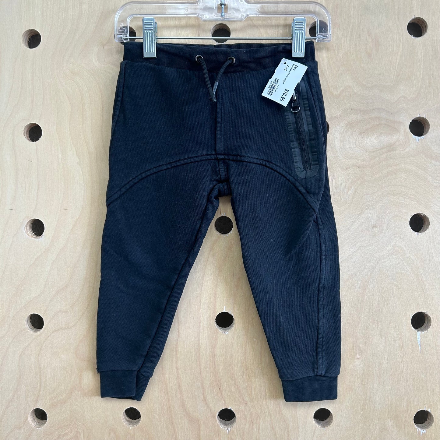 Black Zipper Pocket Joggers