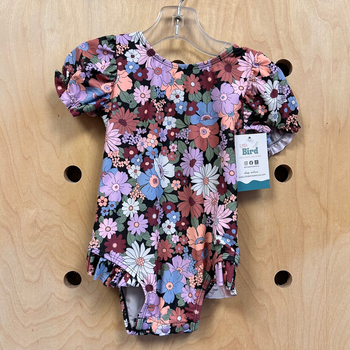 Black Floral Swimsuit