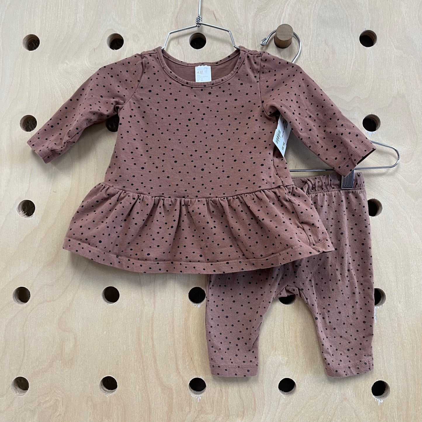 Brown Polka Dot Tunic & Pants