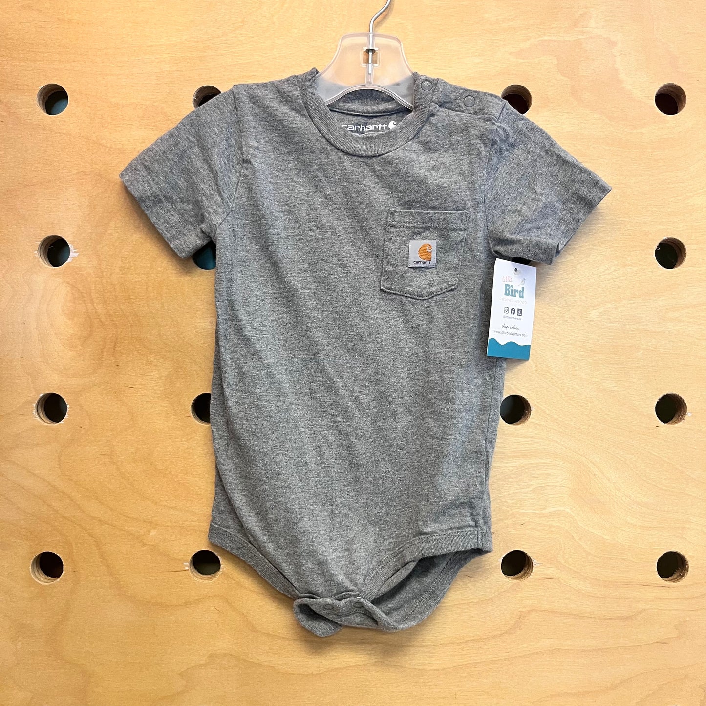 Grey Logo Pocket Bodysuit