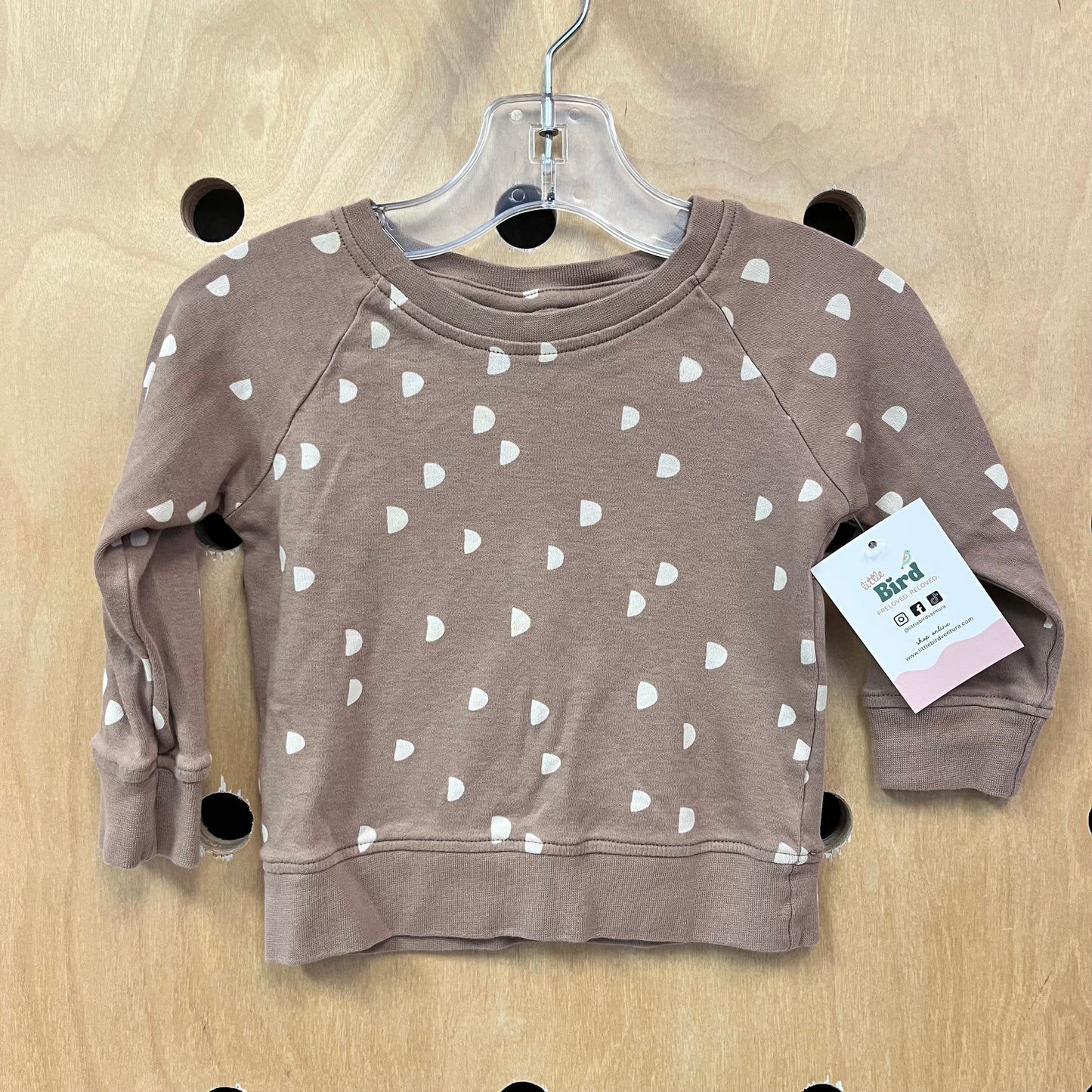 Organic Tan Half Circles Pullover