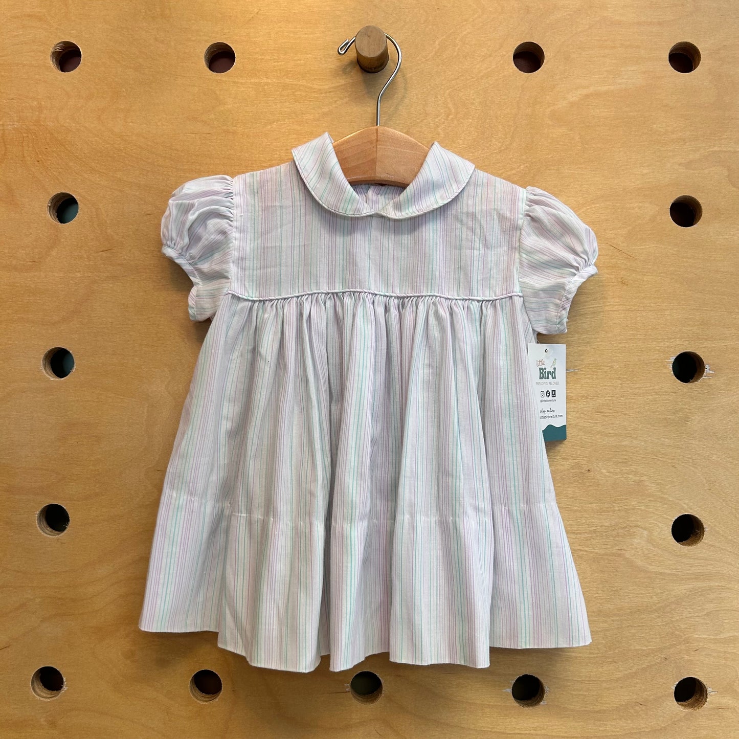 Pink & Blue Striped Dress