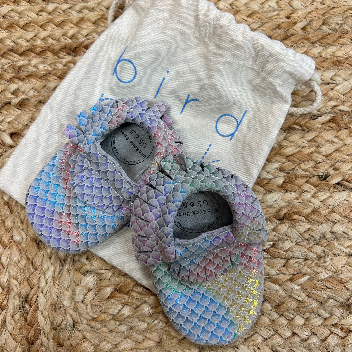 Mermaid Scale Shimmer Moccasins