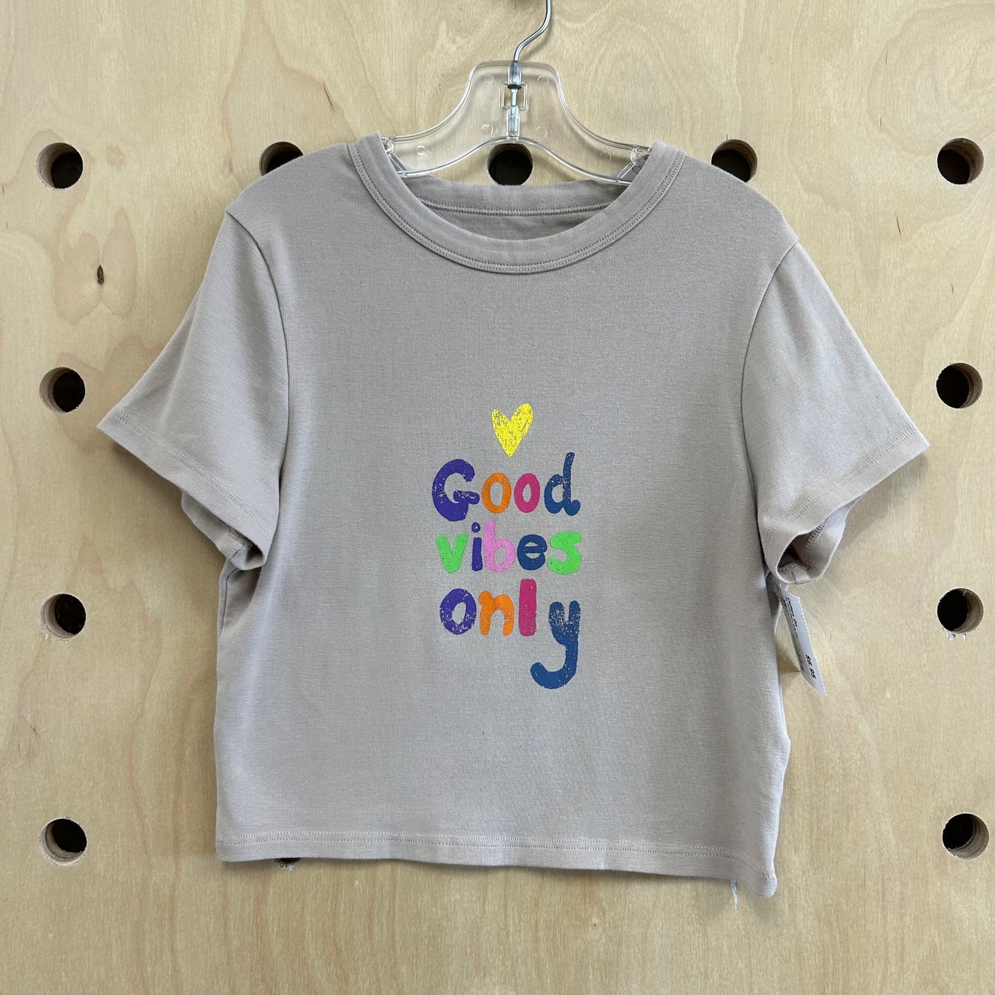 Tan Good Vibes Only Top