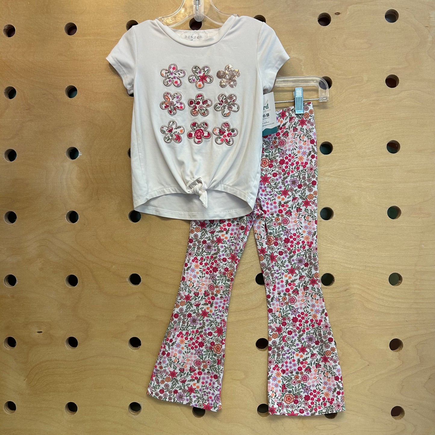 White/Pink Floral Outfit