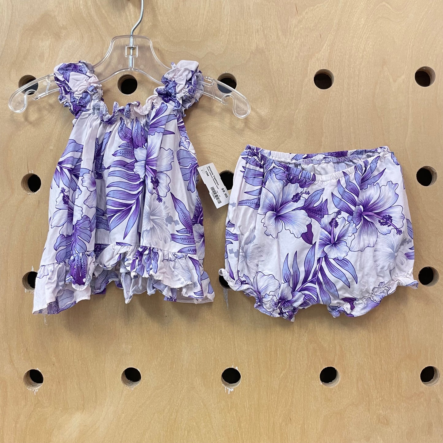 Purple Hibiscus Hawaiian Outfit