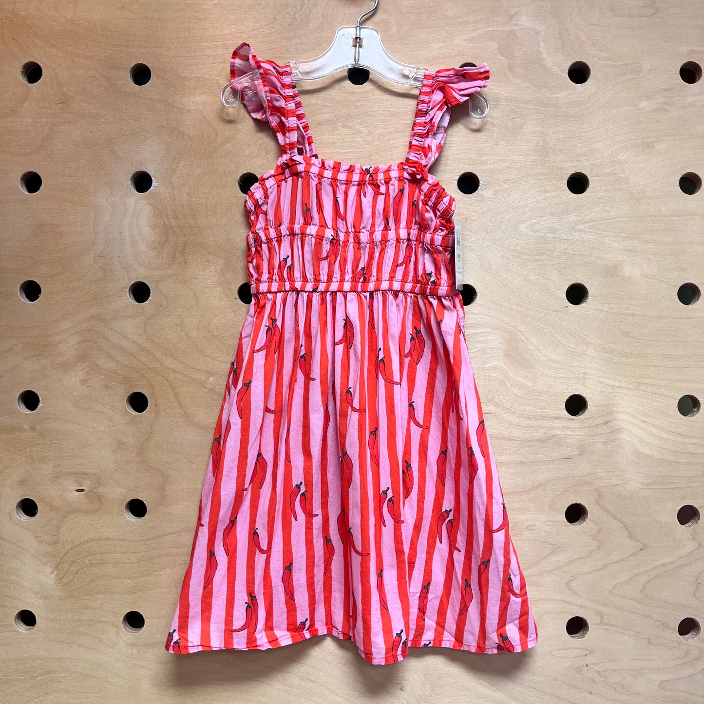 Pink/Red Striped Chiles Dress