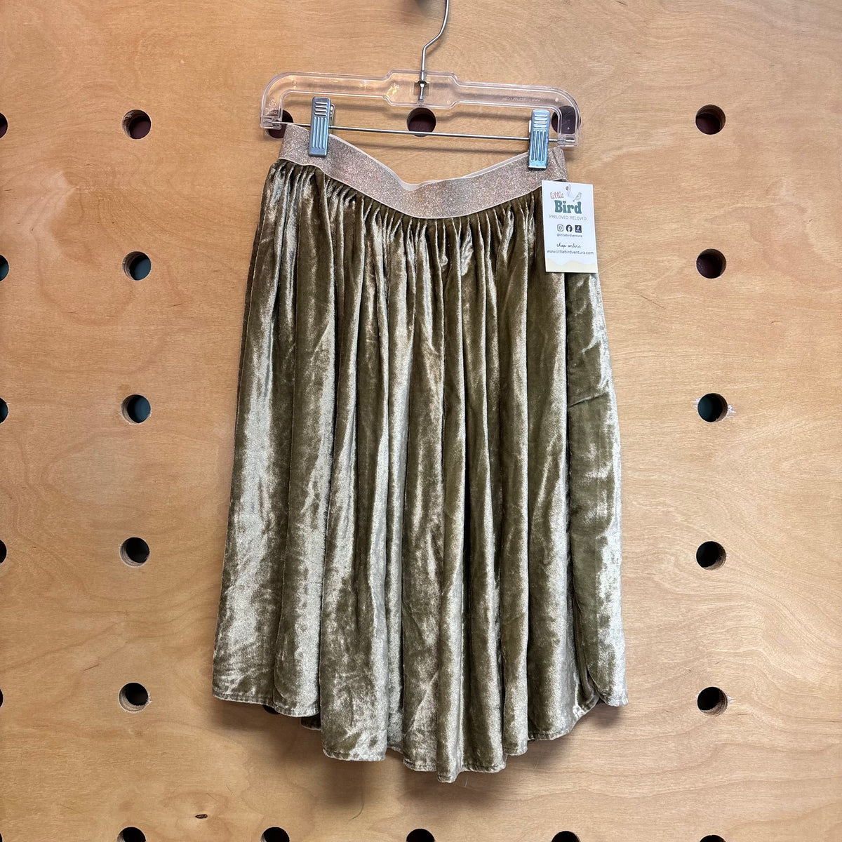 Green Velour Skirt