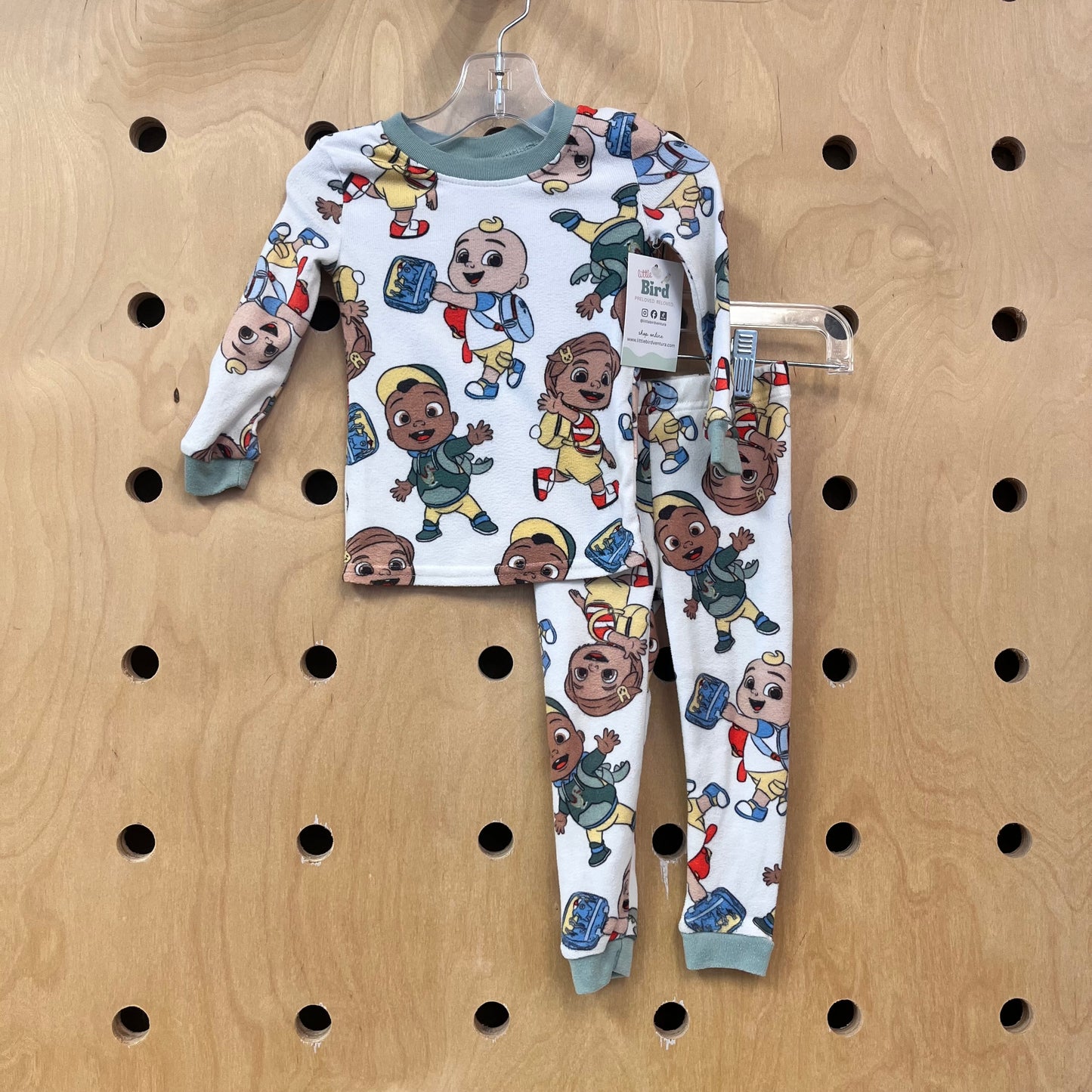 White Cocomelon Fleece Pajamas
