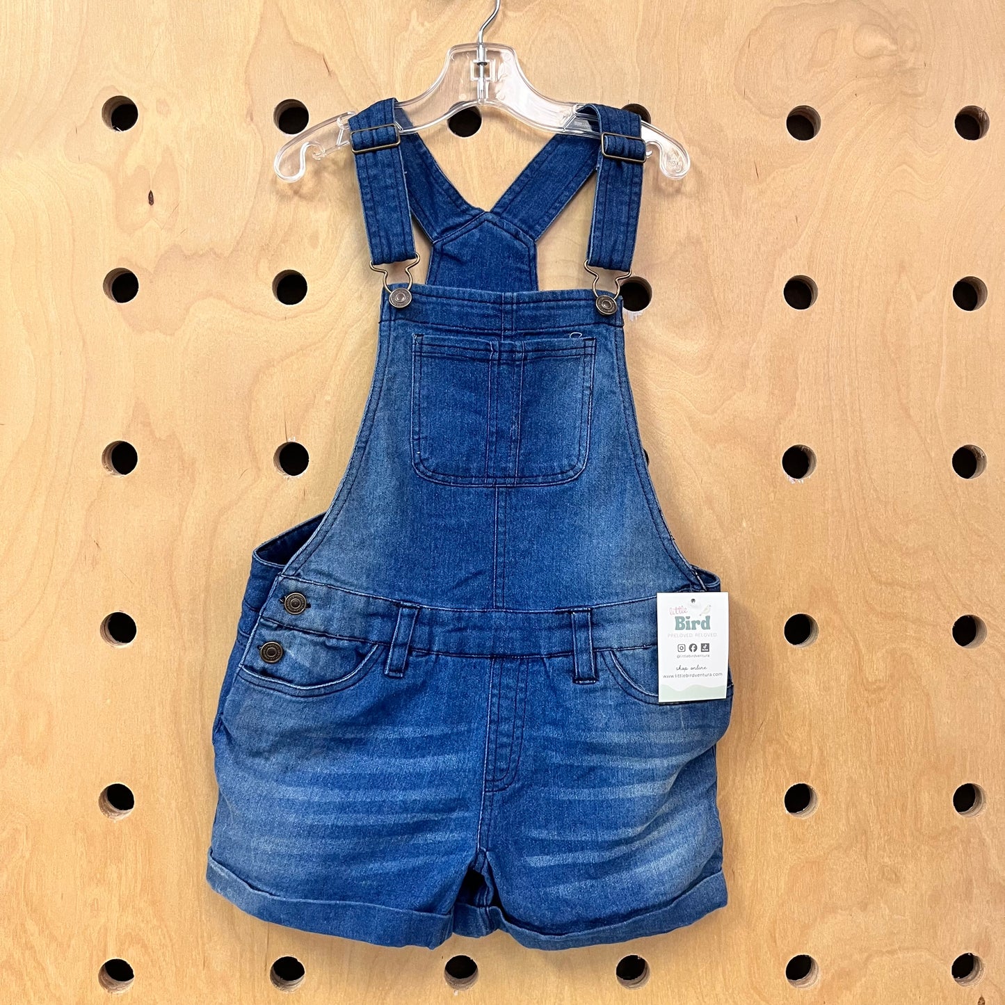 Cuffed Denim Shortalls