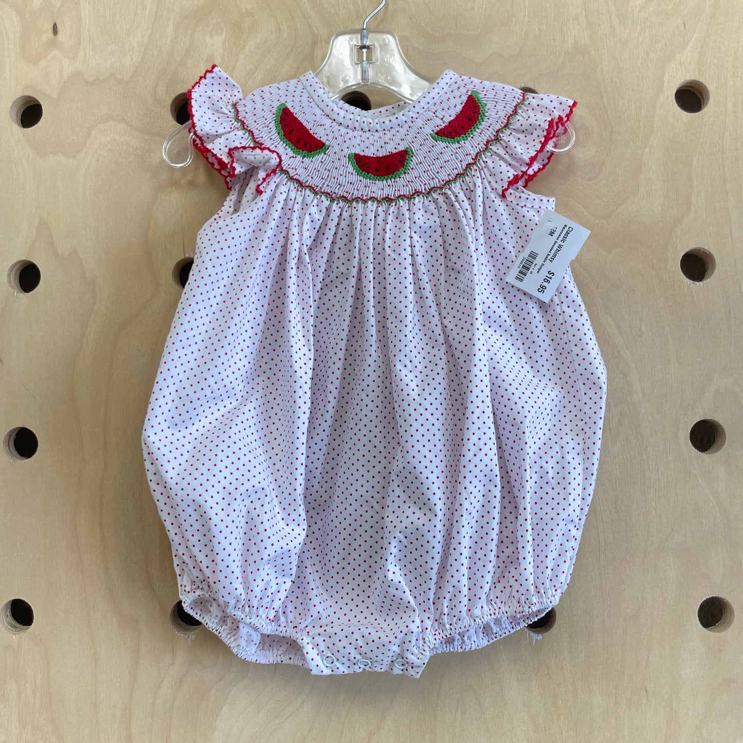 Watermelon Smocked Bubble Romper