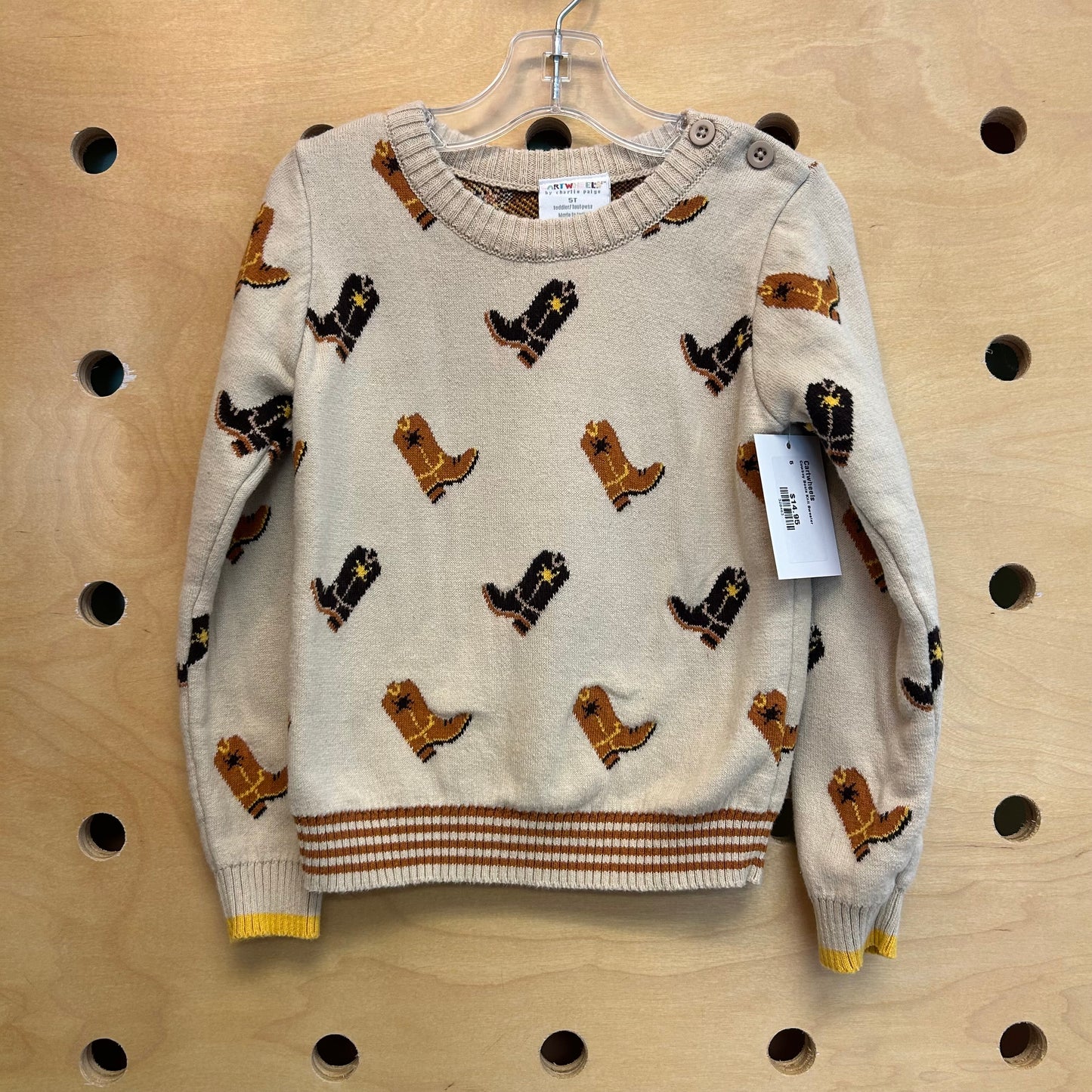 Cowboy Boots Knit Sweater