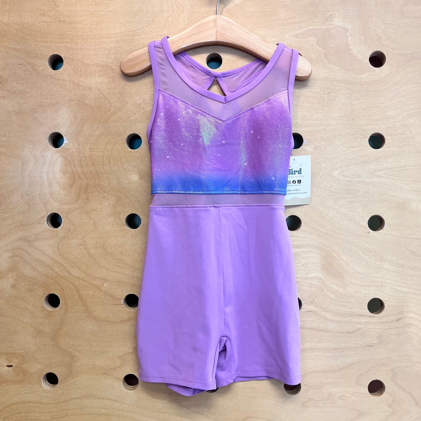 Purple Mesh-Middle Unitard