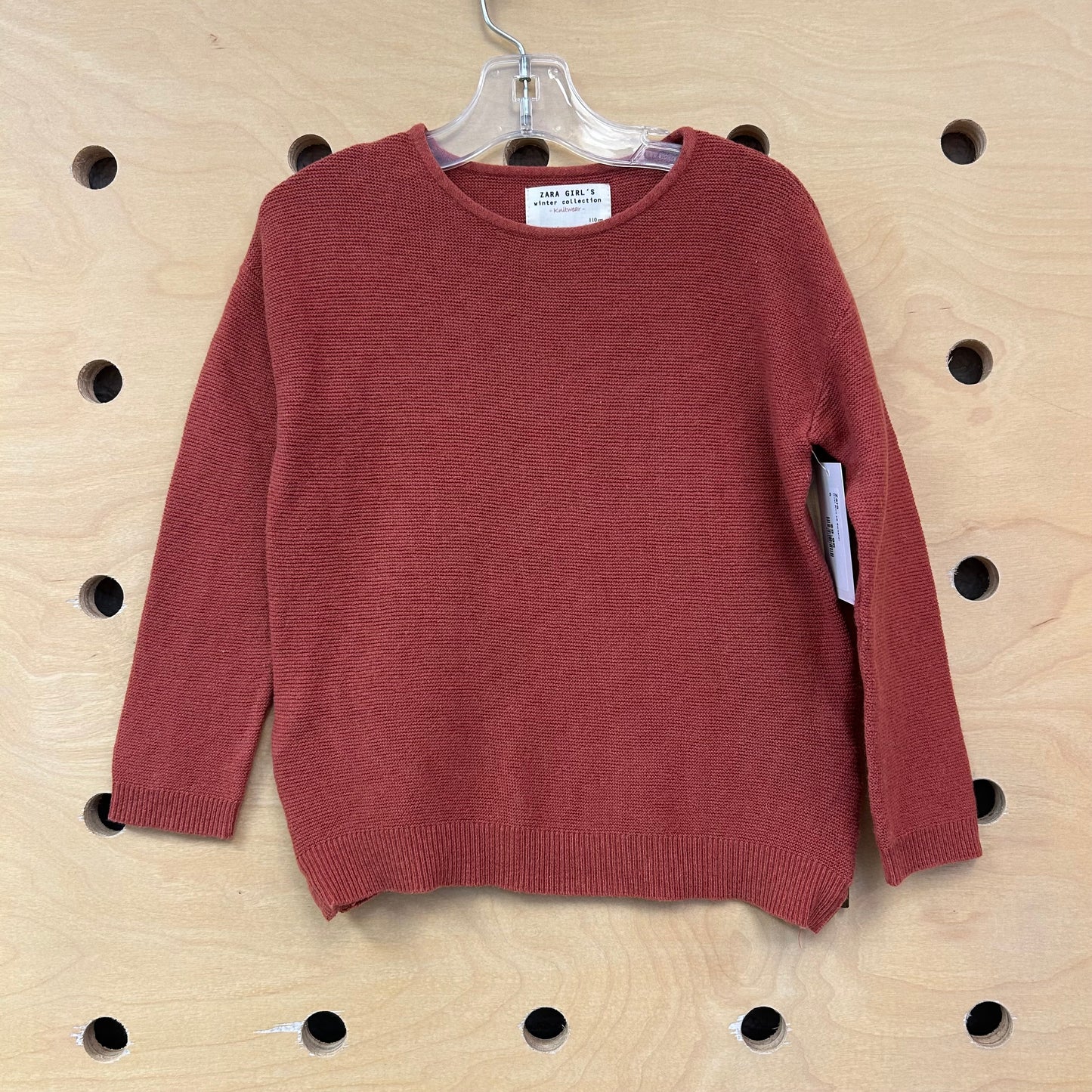 Rust Knit LS Sweater