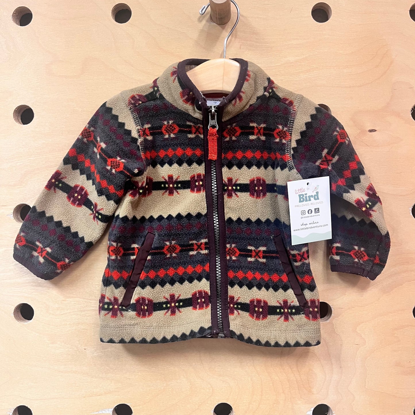 Brown & Orange Fleece Jacket