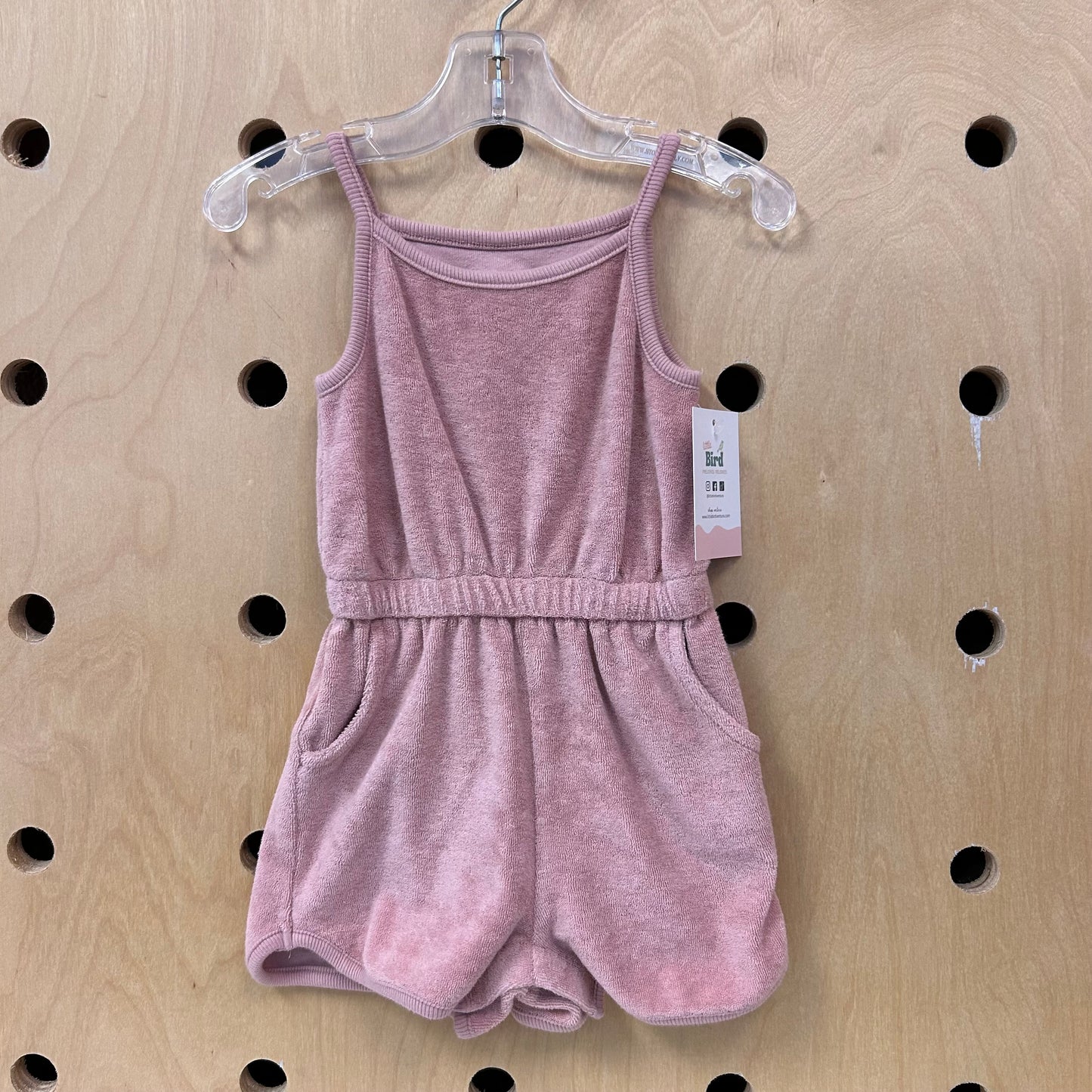 Pink Terry Romper