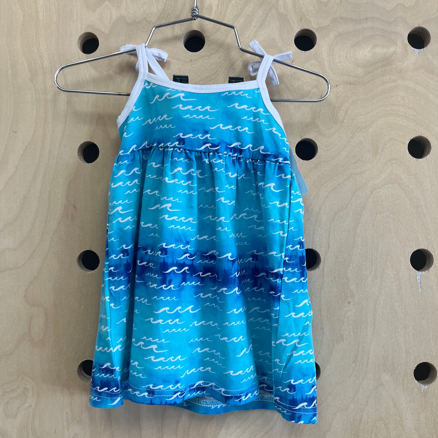 Blue Wave Tank Dress & Bloomers Set