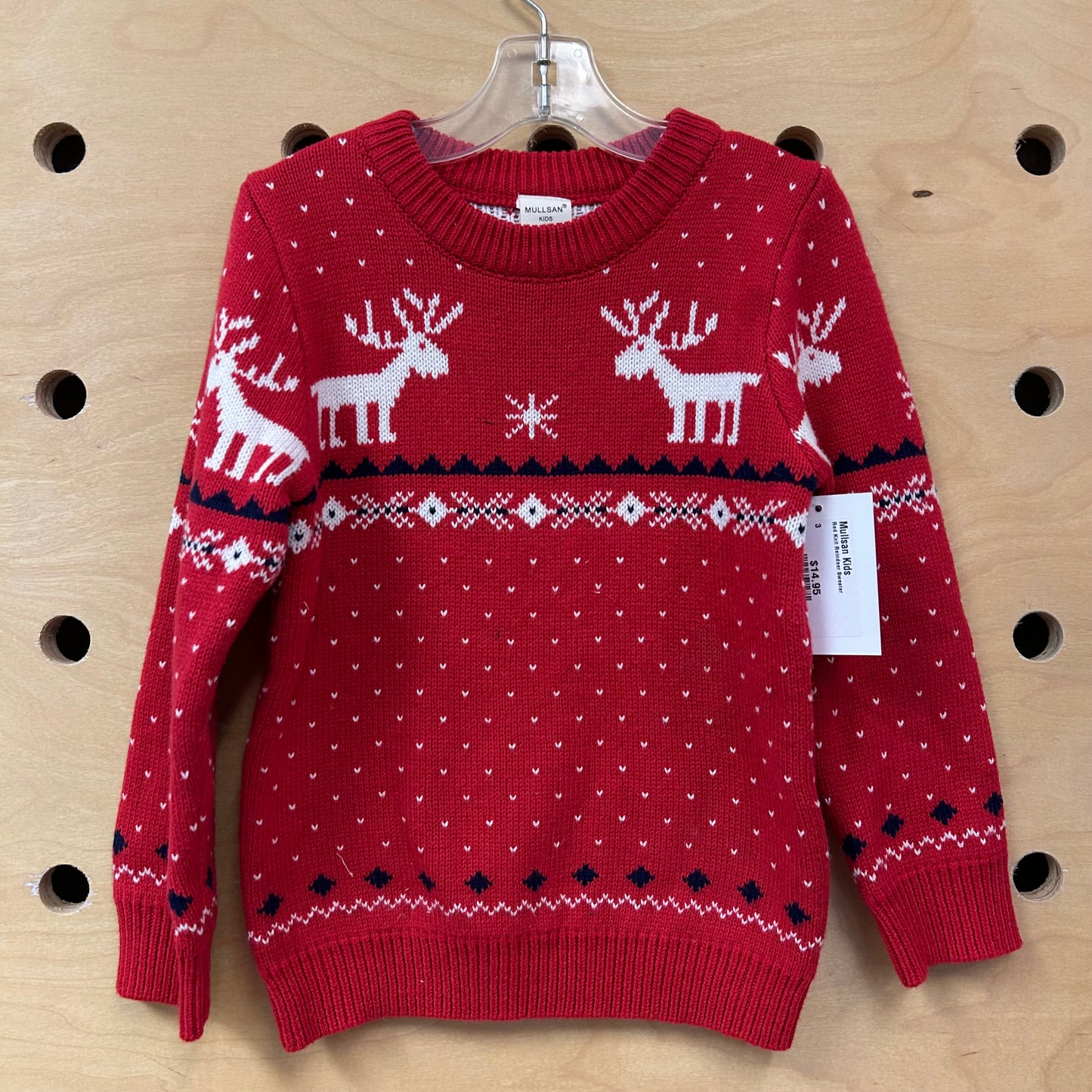 Red Knit Reindeer Sweater