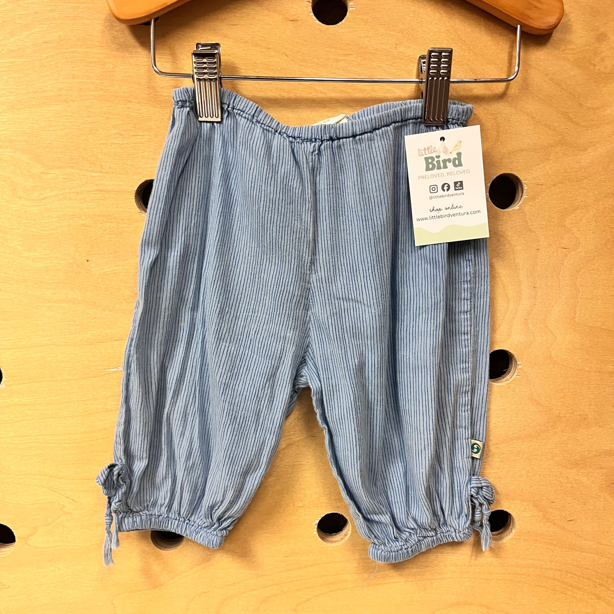 Blue Striped Lightweight Cotton Pants