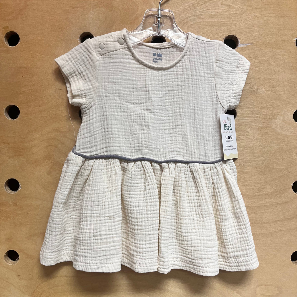 Cream Gauze Dress