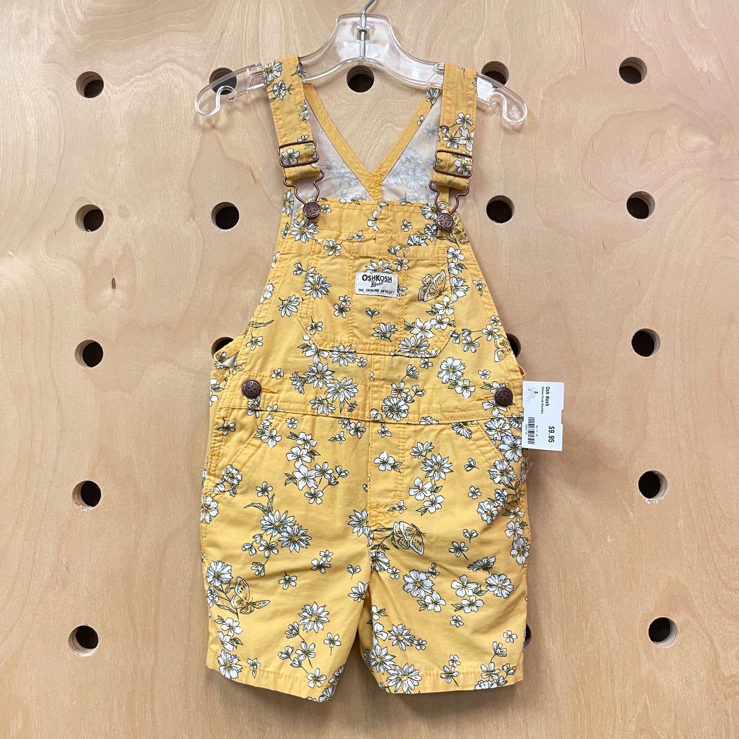 Yellow Floral Shortalls