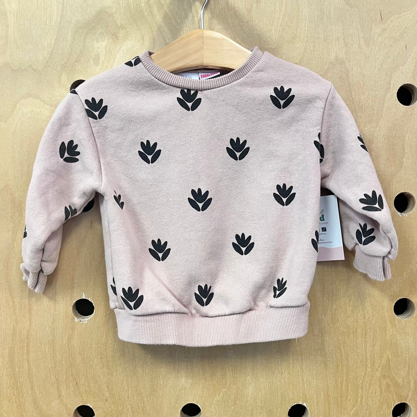 Pink & Black Floral Pullover