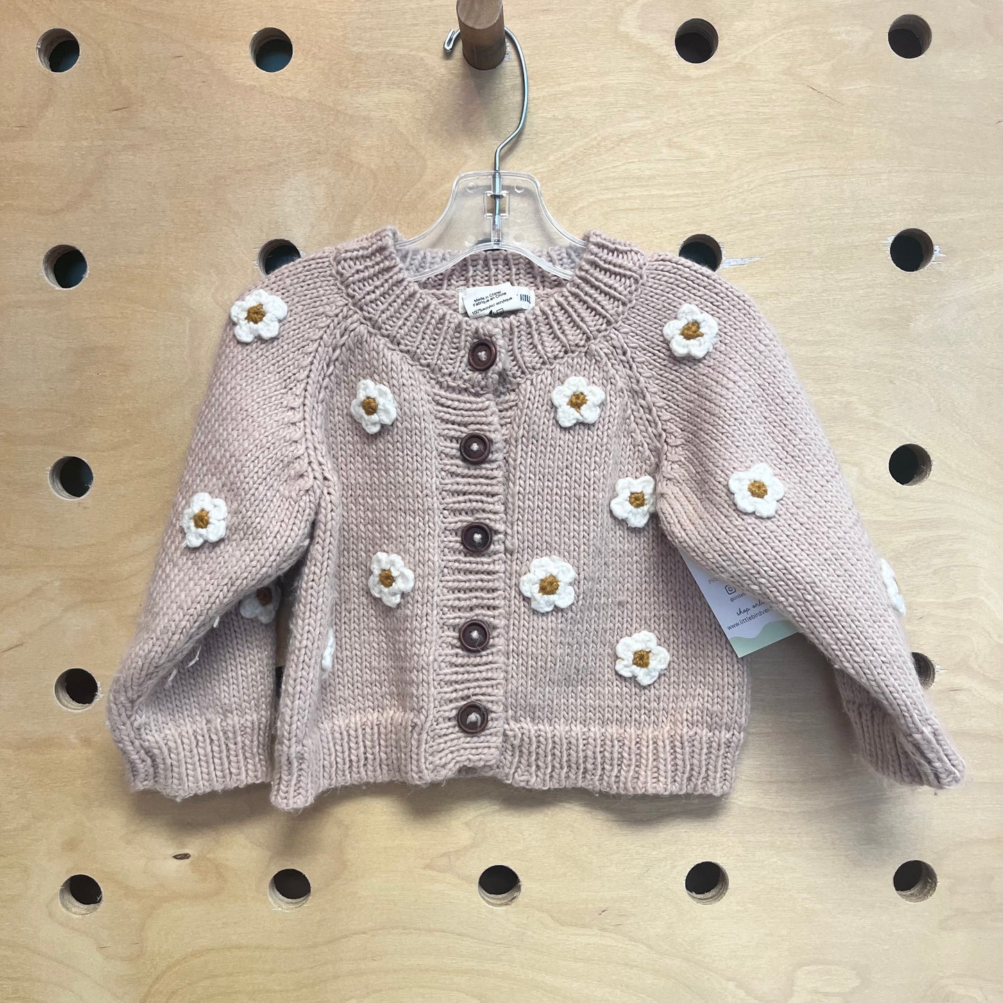 Dusty Pink Floral Cardigan
