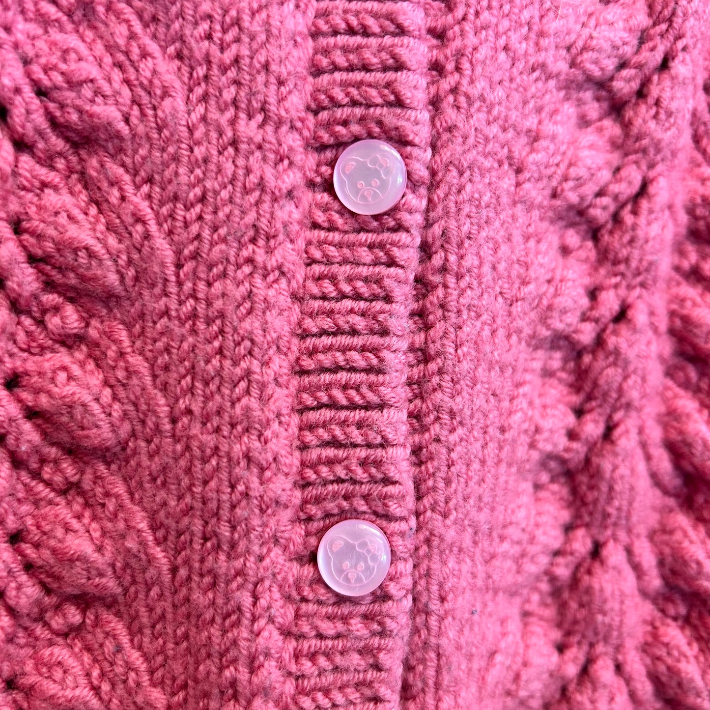 Handmade Teddy Bear Button Sweater