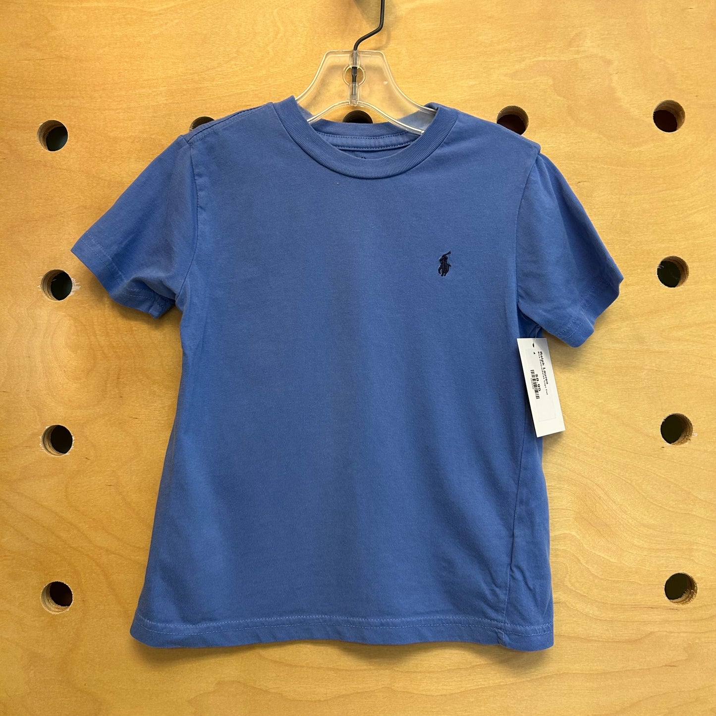 Blue Embroidered Logo Tee