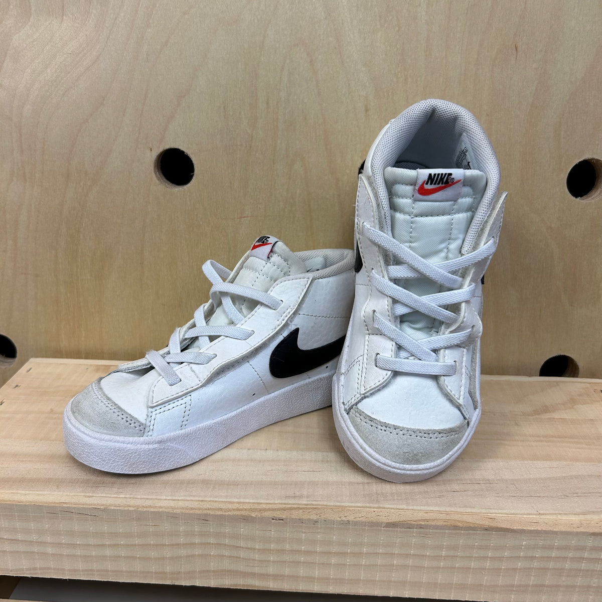 White & Black Blazer Mid Sneakers