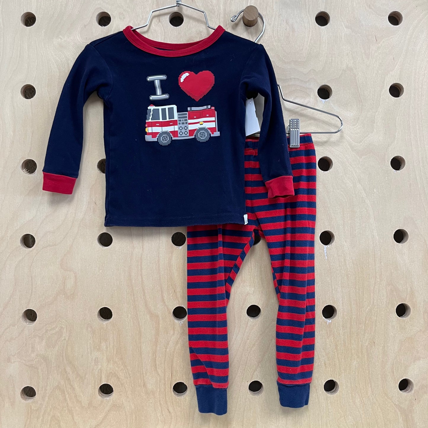 Blue & Red Fire Truck Pajamas