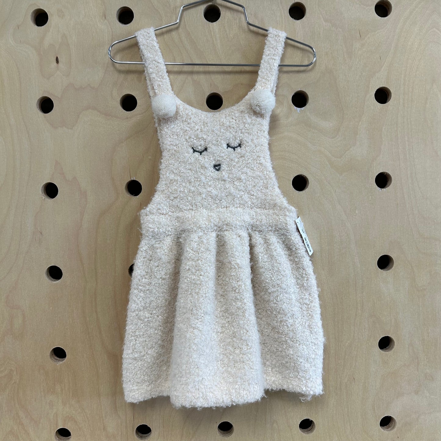 Fuzzy Knit Cream Bear Jumper