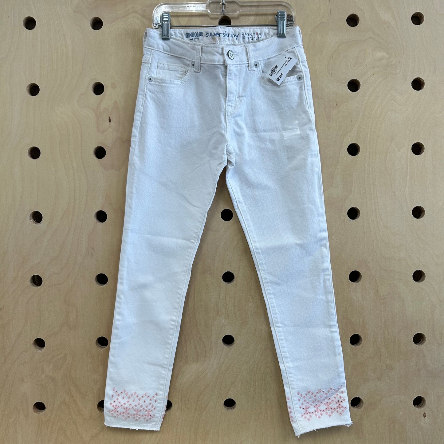 White & Pink Super Skinny Denim NEW!